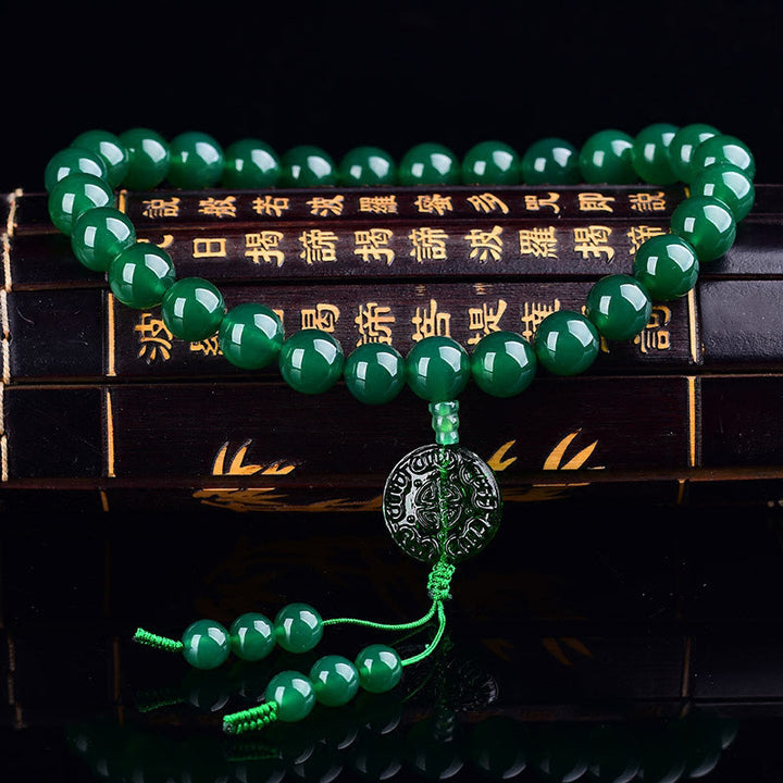 Green Agate Wrist Mala — product view 3