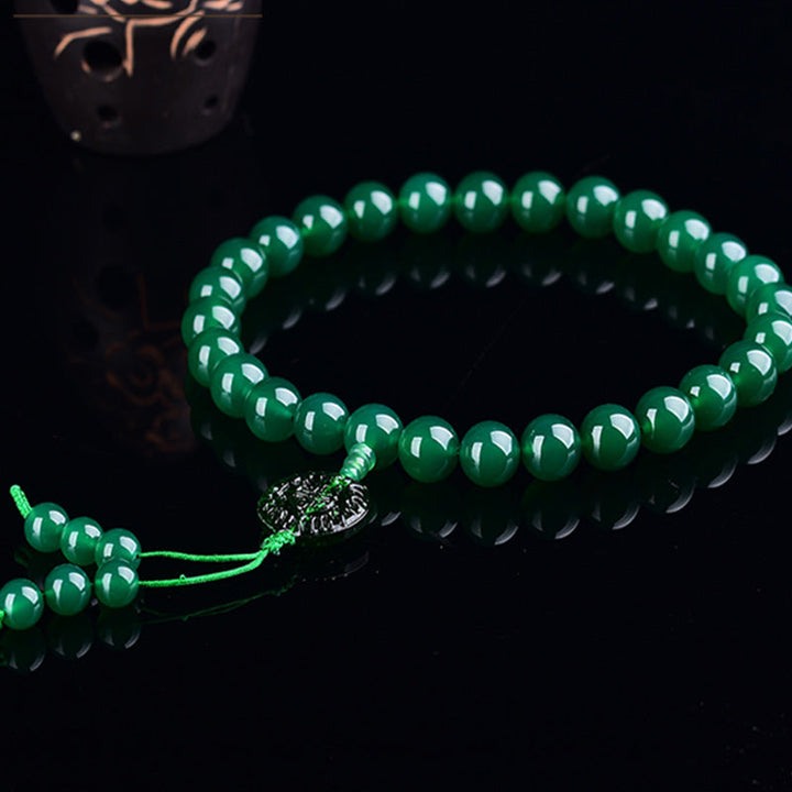 Green Agate Wrist Mala — product view 5