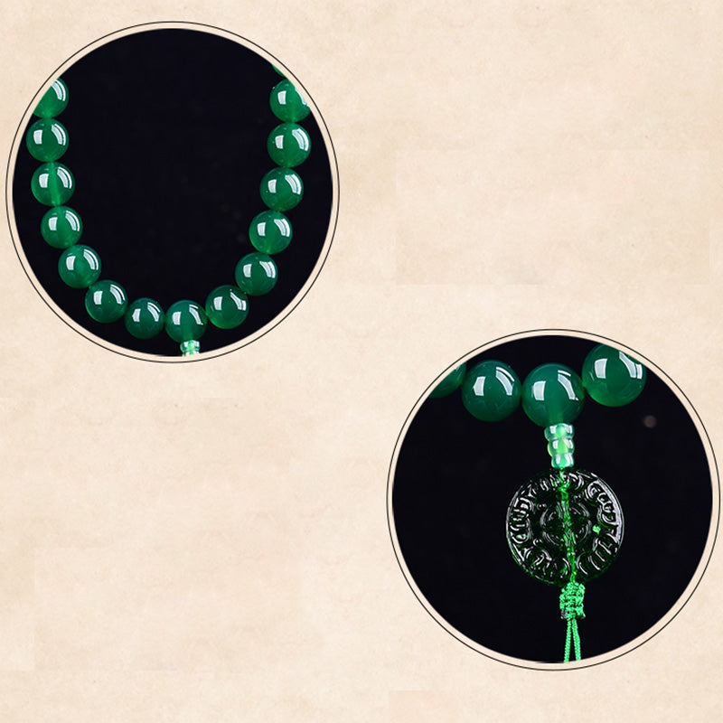 Green Agate Wrist Mala — product view 7