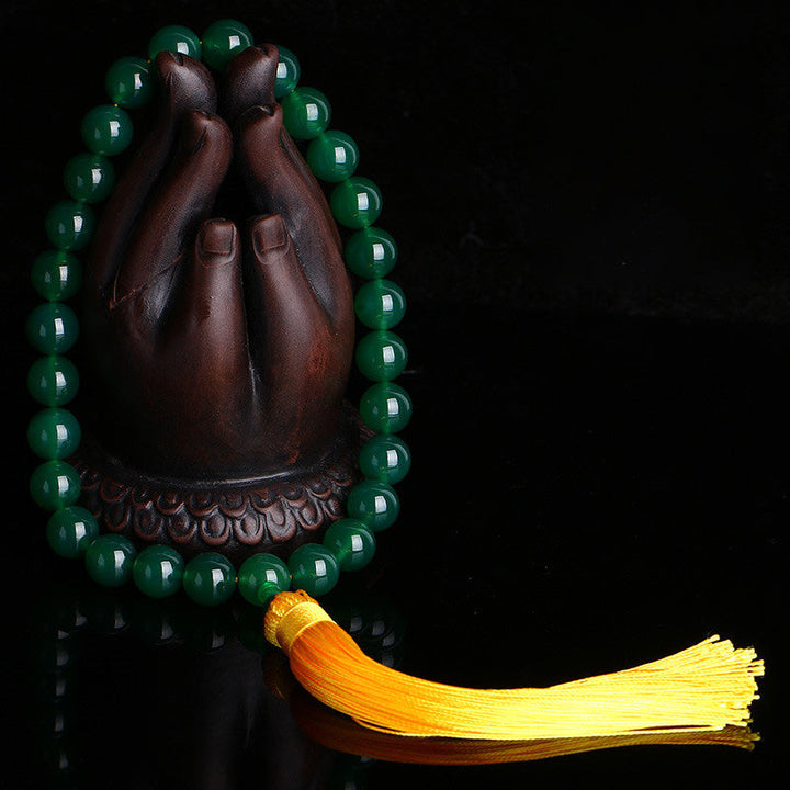Green Agate Wrist Mala — main product view