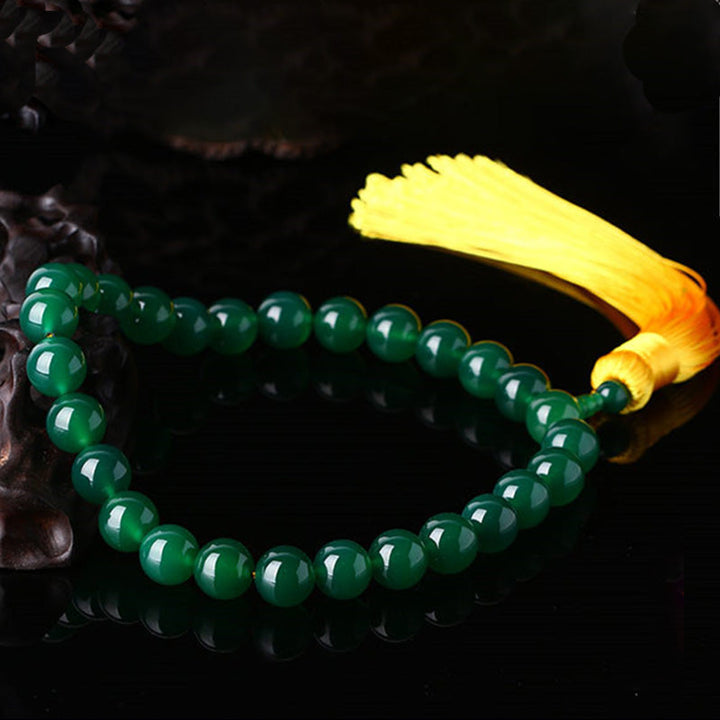 Green Agate Wrist Mala — product view 2