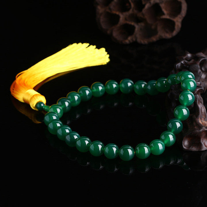 Green Agate Wrist Mala — product view 3