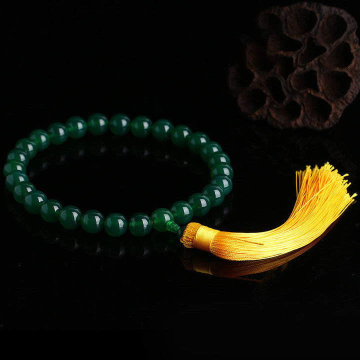Green Agate Wrist Mala — product view 6