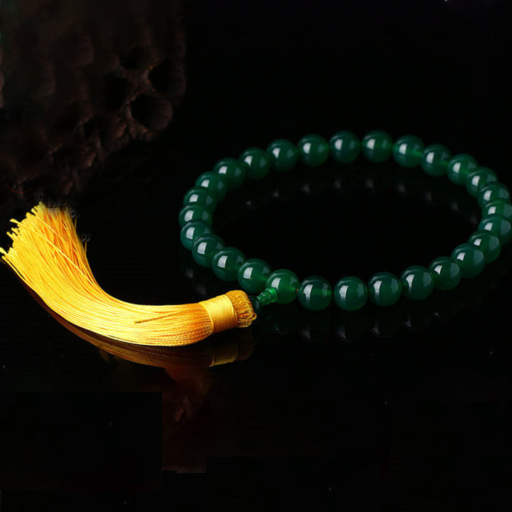 Green Agate Wrist Mala — product view 7