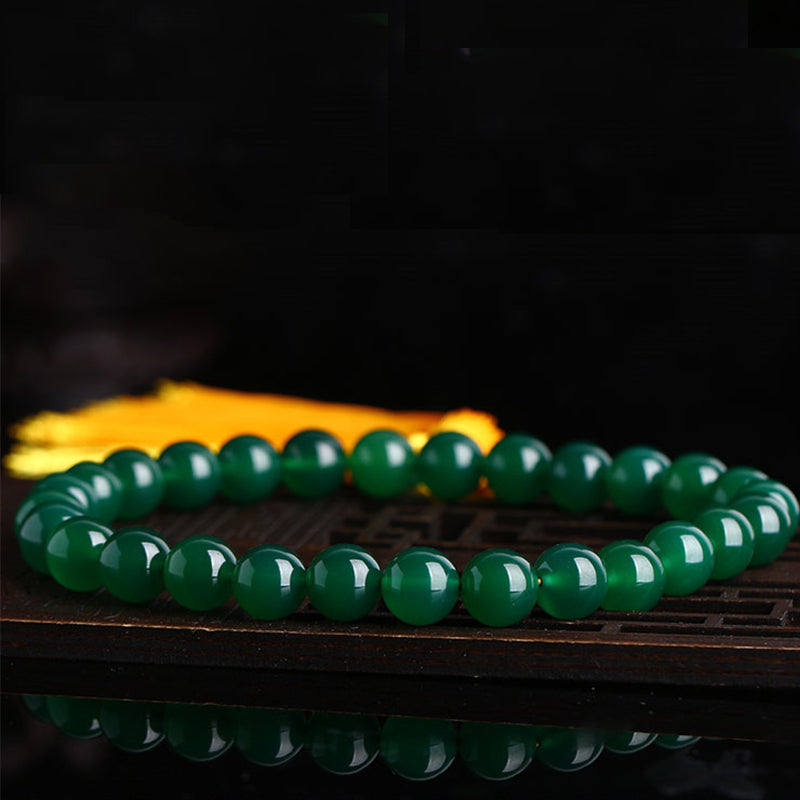 Green Agate Wrist Mala — product view 8