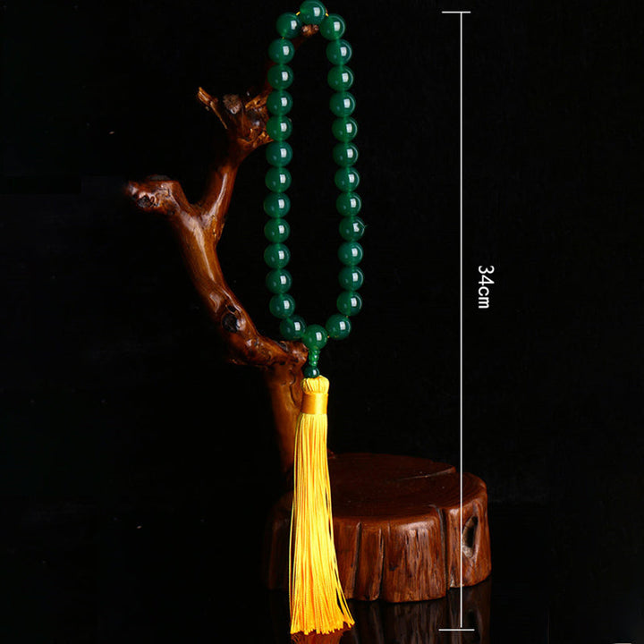 Green Agate Wrist Mala — product view 9