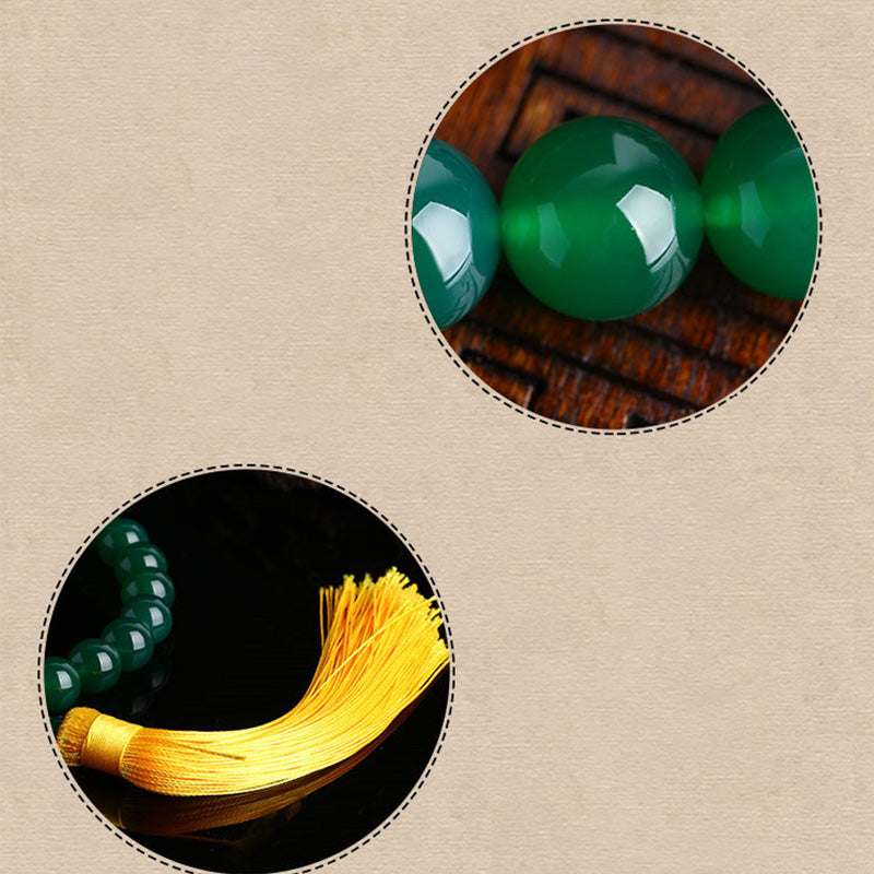 Green Agate Wrist Mala — product view 10