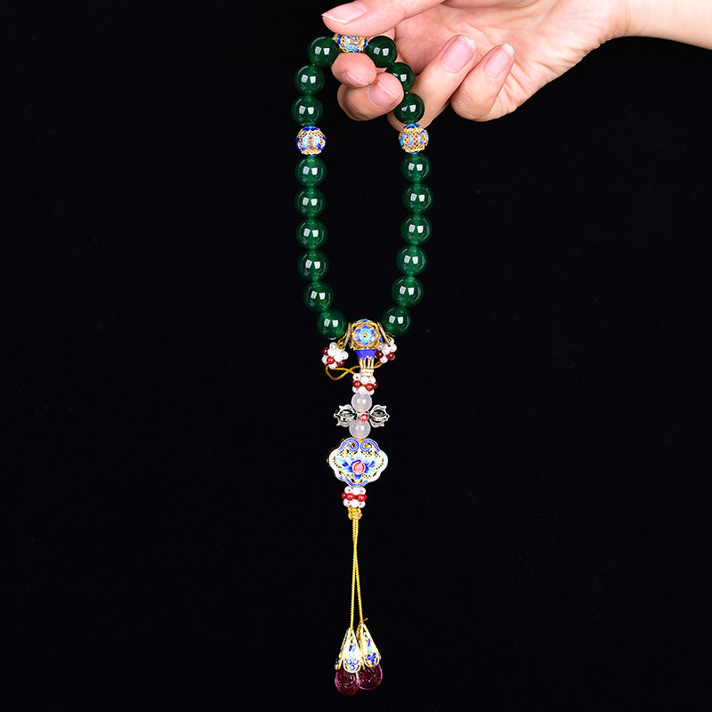 Green Agate Wrist Mala — product view 4