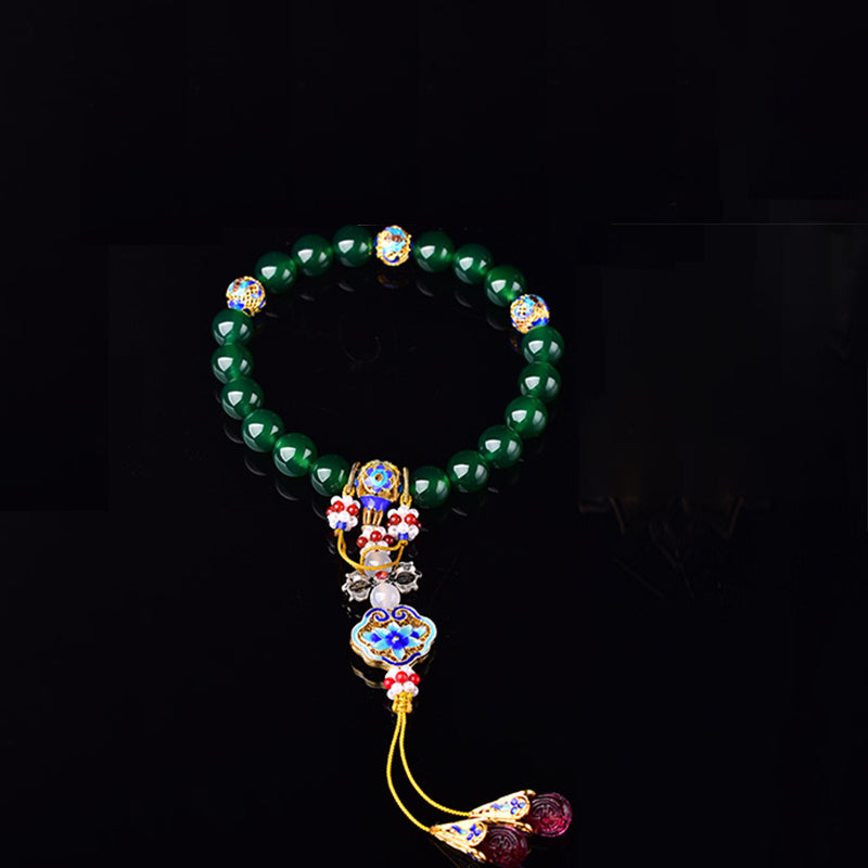 Green Agate Wrist Mala — product view 6