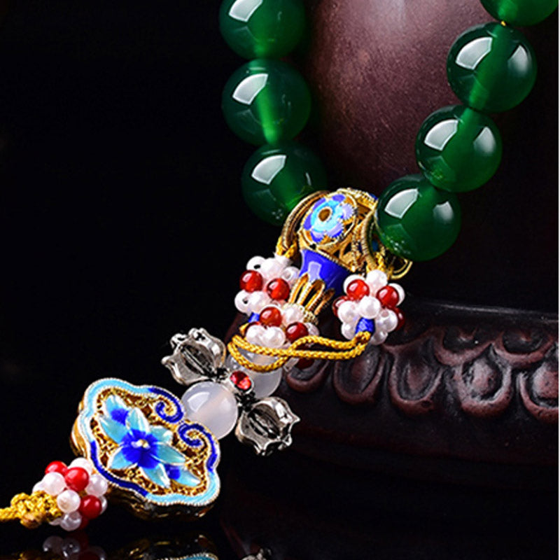 Green Agate Wrist Mala — product view 7