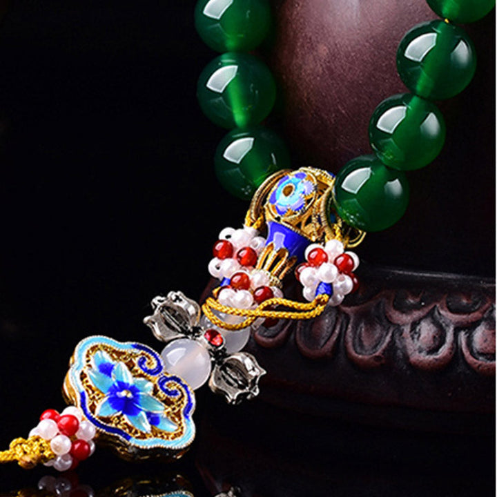 Green Agate Wrist Mala — product view 7