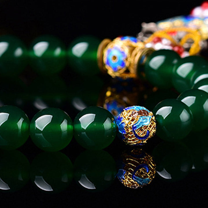 Green Agate Wrist Mala — product view 8