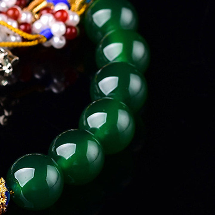 Green Agate Wrist Mala — product view 9