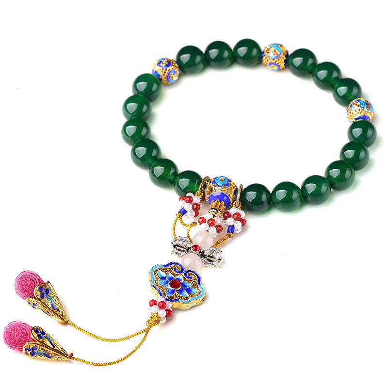 Green Agate Wrist Mala — product view 10