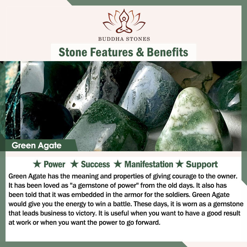 Green Agate Wrist Mala — product view 11
