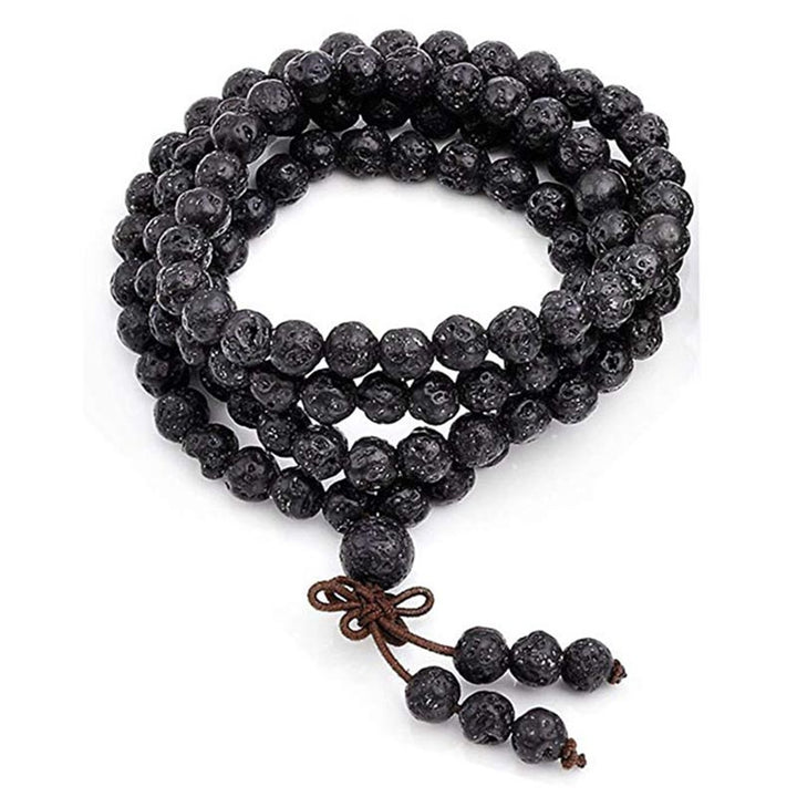 Lava Rock 108-Bead Mala Bracelet — product view 2