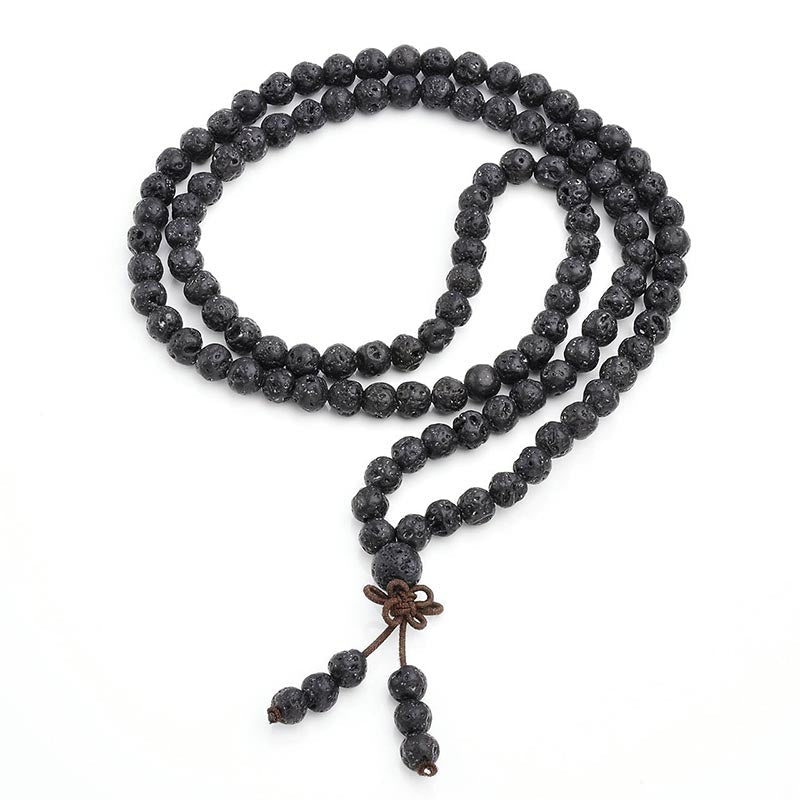 Lava Rock 108-Bead Mala Bracelet — product view 4