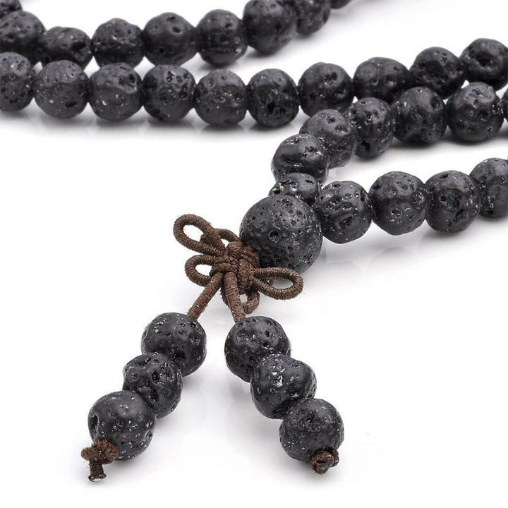 Lava Rock 108-Bead Mala Bracelet — product view 5