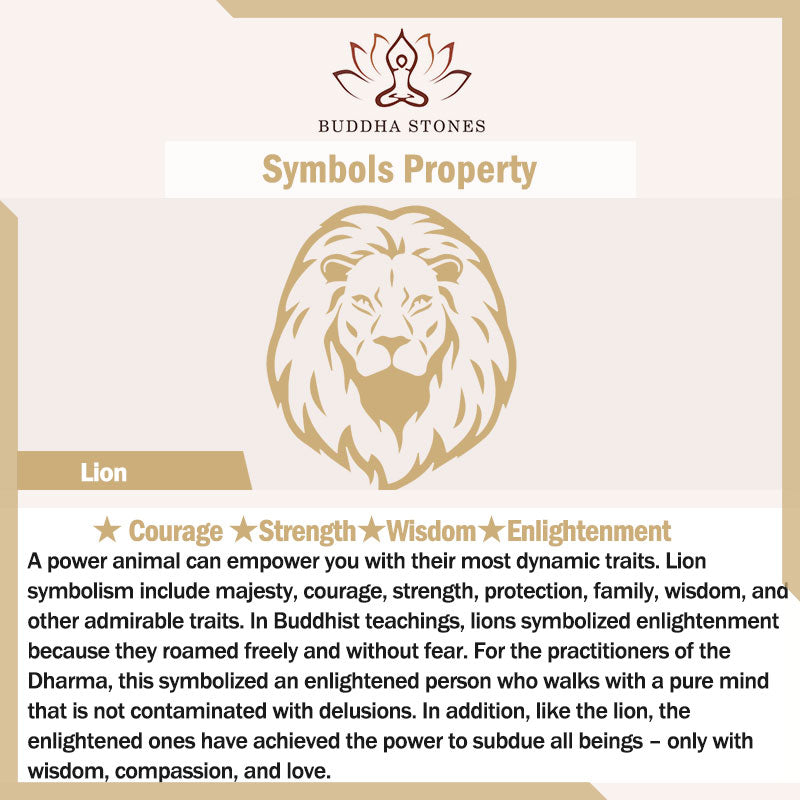 Silver Sheen Obsidian Lion Wrist Mala — product view 8