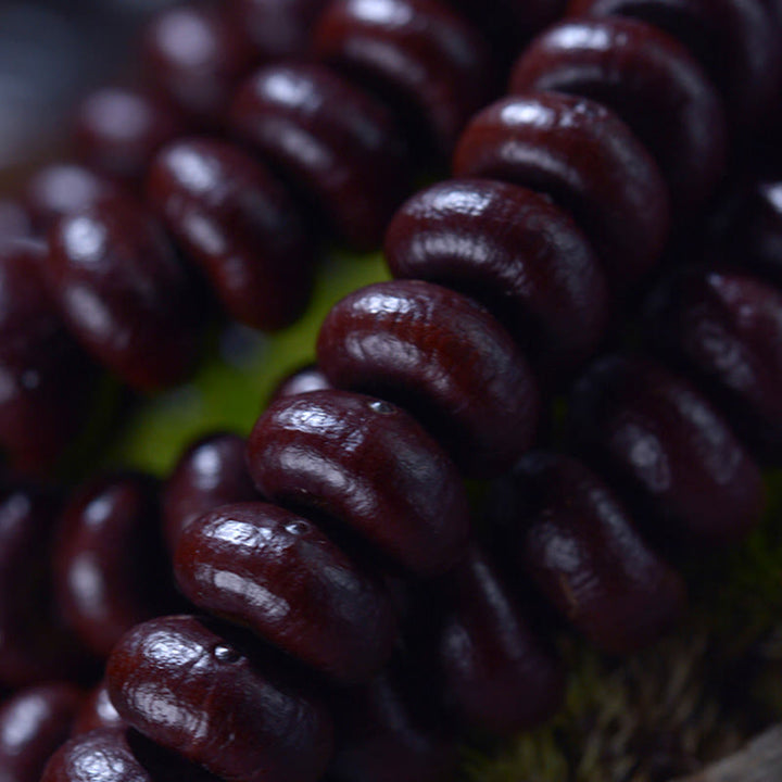 Tibetan Purple Bodhi Seed 108-Bead Mala Bracelet — product view 7