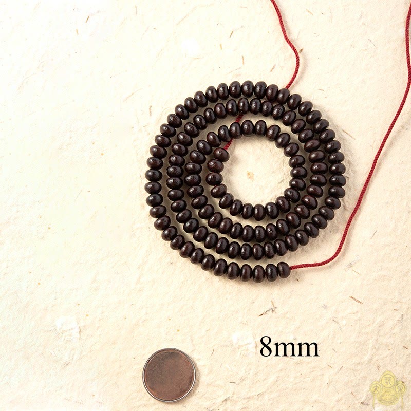 Tibetan Purple Bodhi Seed 108-Bead Mala Bracelet — product view 9