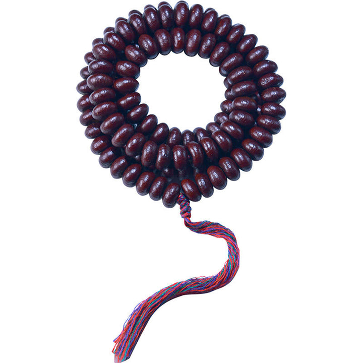 Tibetan Purple Bodhi Seed 108-Bead Mala Bracelet — product view 12