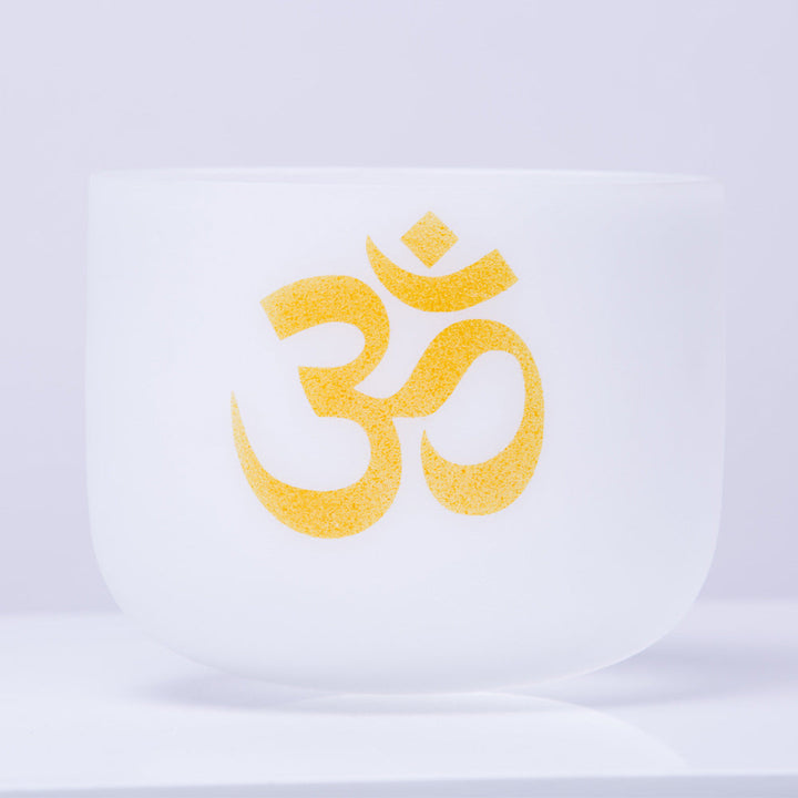 Om Symbol Crystal Singing Bowl — main product view