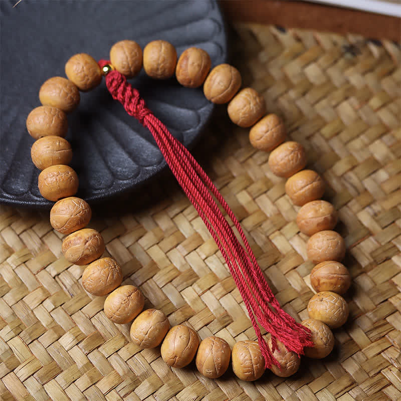 Phoenix Eye Bodhi Tibetan Engraved Wrist Mala — product view 2