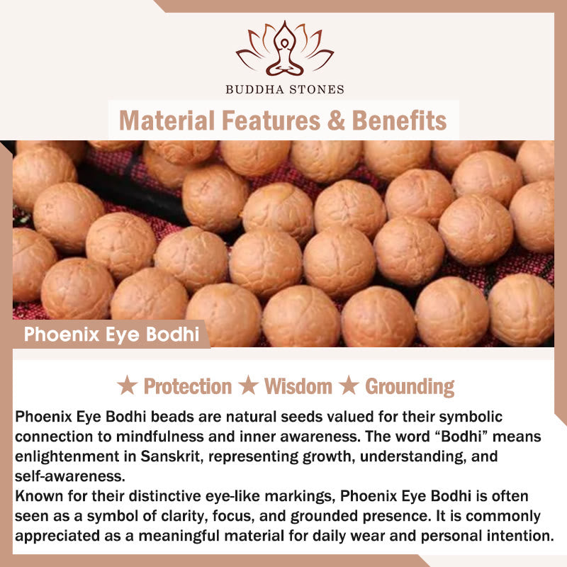 Phoenix Eye Bodhi Tibetan Engraved Wrist Mala — product view 6
