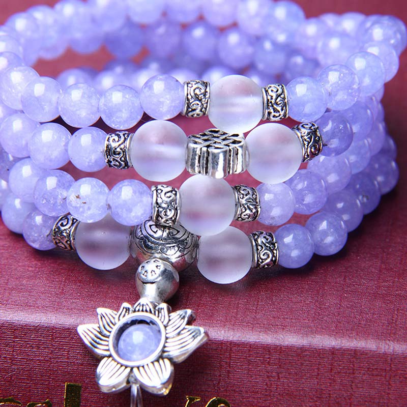 Purple Jasper Bead Mala Bracelet — product view 5
