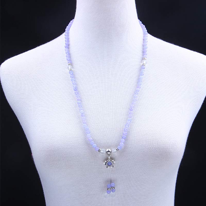 Purple Jasper Bead Mala Bracelet — product view 7