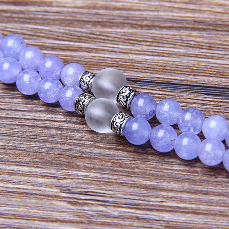 Purple Jasper Bead Mala Bracelet — product view 8