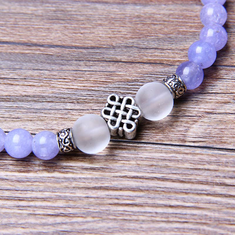 Purple Jasper Bead Mala Bracelet — product view 9