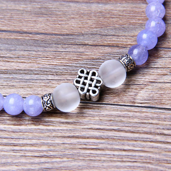 Purple Jasper Bead Mala Bracelet — product view 9