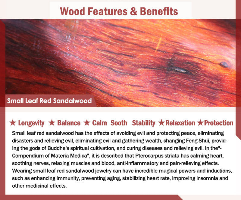 108 Red Sandalwood Mala — view 7