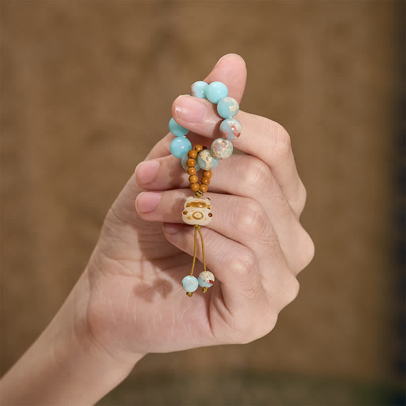 Shoushan Stone Charcoal-Grilled Cat Beads Tactile Meditation Beads — product view 5