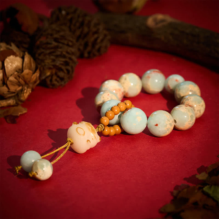 Shoushan Stone Charcoal-Grilled Cat Beads Tactile Meditation Beads — product view 9