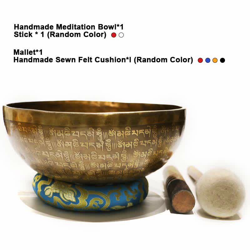 Sutra-Engraved Copper Singing Bowl Set — product view 5