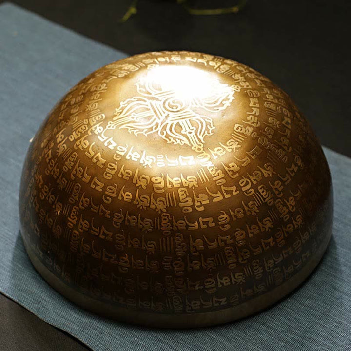 Sutra-Engraved Copper Singing Bowl Set — product view 9
