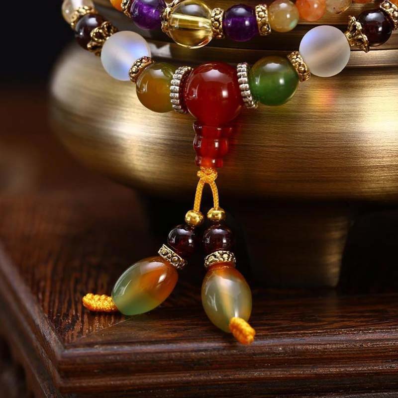 Quartz 108-Bead Mala Bracelet — product view 4