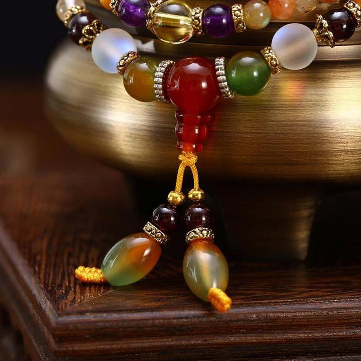 Quartz 108-Bead Mala Bracelet — product view 4