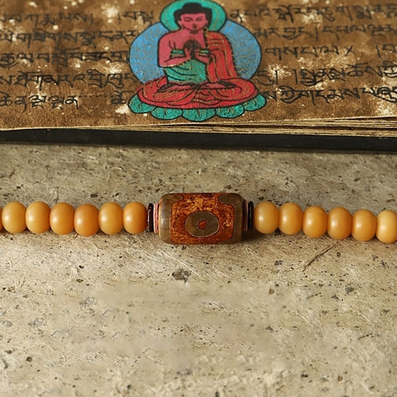 Tibetan Bodhi Seed Bagua Vajra 108-Bead Mala Bracelet — product view 10