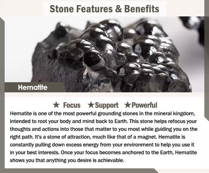 Tiger Eye, Lava Rock & Hematite Bracelet – product view 8