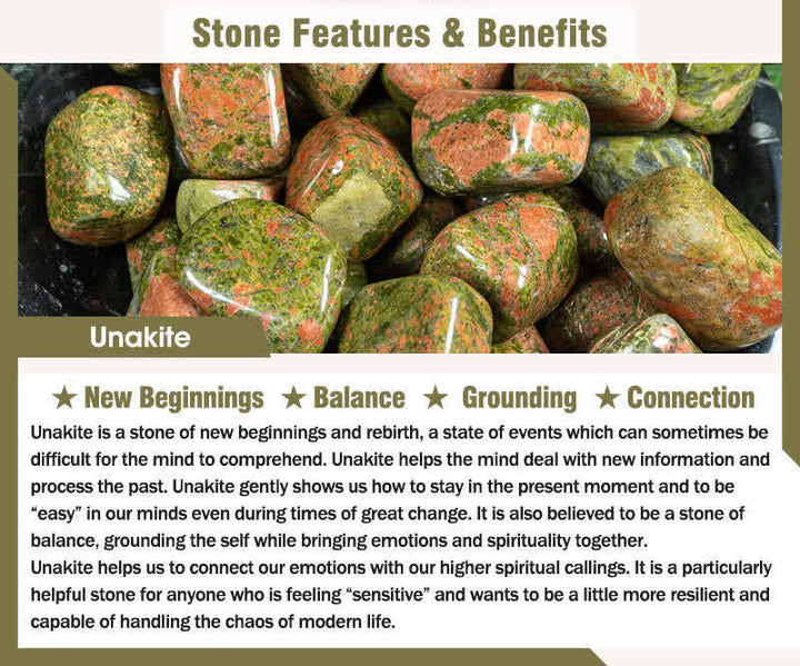 Unakite Rectangle Bead Stretch Bracelet – product view 7