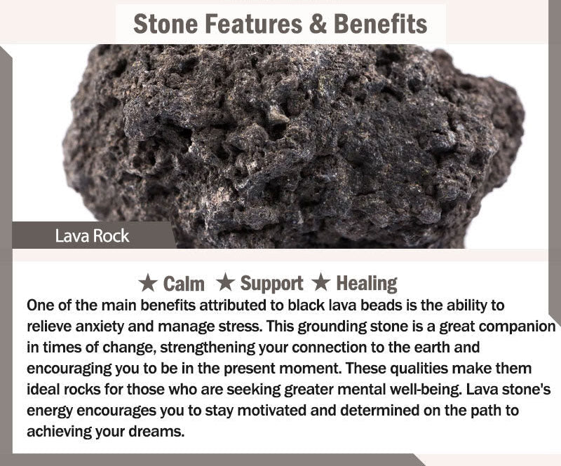 Lava Rock & Black Onyx Yin Yang Bracelet – product view 7