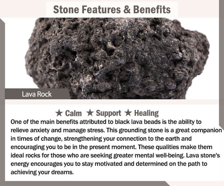 Lava Rock & Black Onyx Yin Yang Bracelet – product view 7