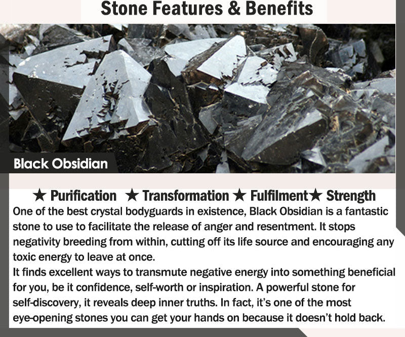 Black Obsidian Hexagram Talisman Necklace – product view 9