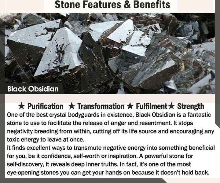 Black Obsidian Hexagram Talisman Necklace – product view 9