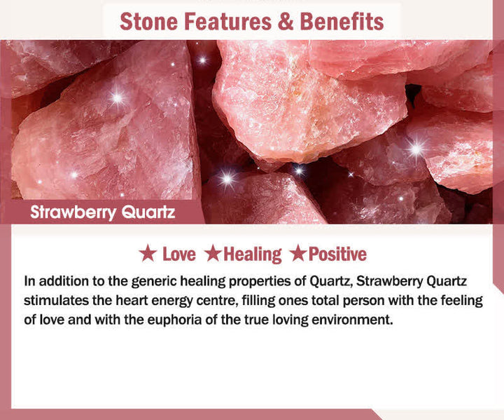 Strawberry Quartz Moonstone Cat Charm Bracelet – product view 7