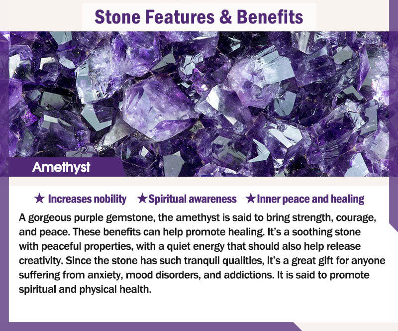 Natural Amethyst 8 mm Meditation Bracelet – product view 5